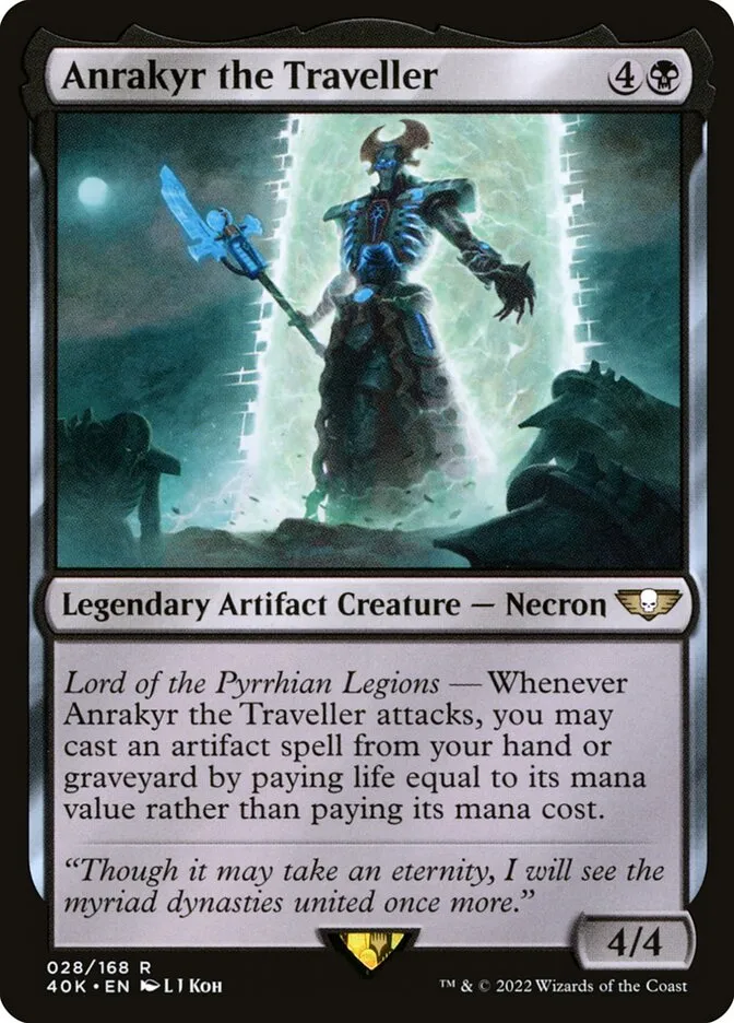 2022 Warhammer 40,000 Commander Anrakyr the Traveller rare #28 rare card image