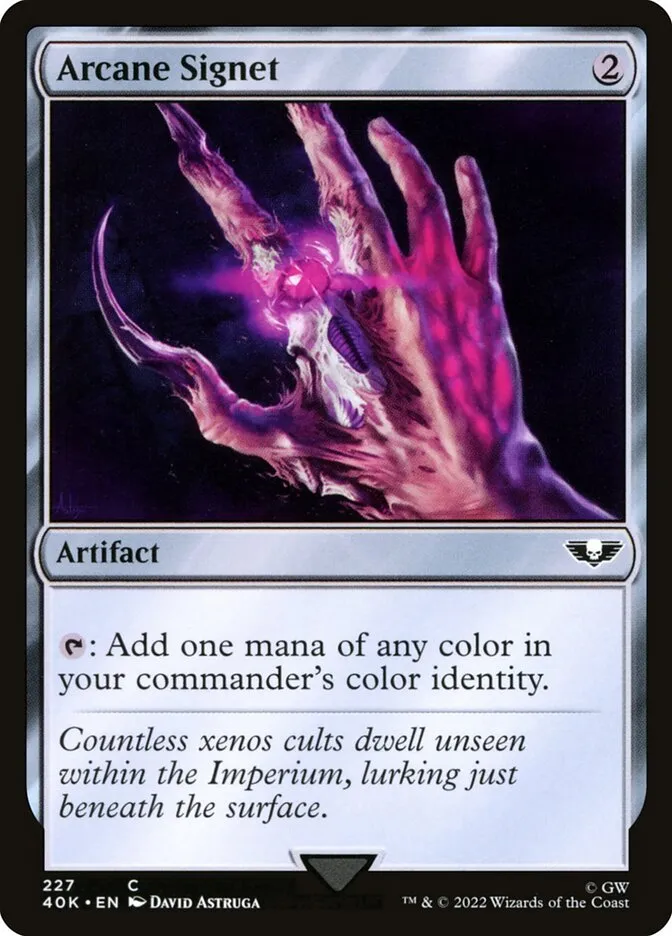 2022 Warhammer 40,000 Commander Arcane Signet common #227 common card image