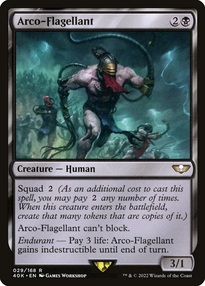 2022 Warhammer 40,000 Commander Arco-Flagellant rare #29 rare card image