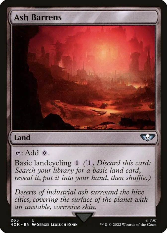 2022 Warhammer 40,000 Commander Ash Barrens #265 uncommon card image