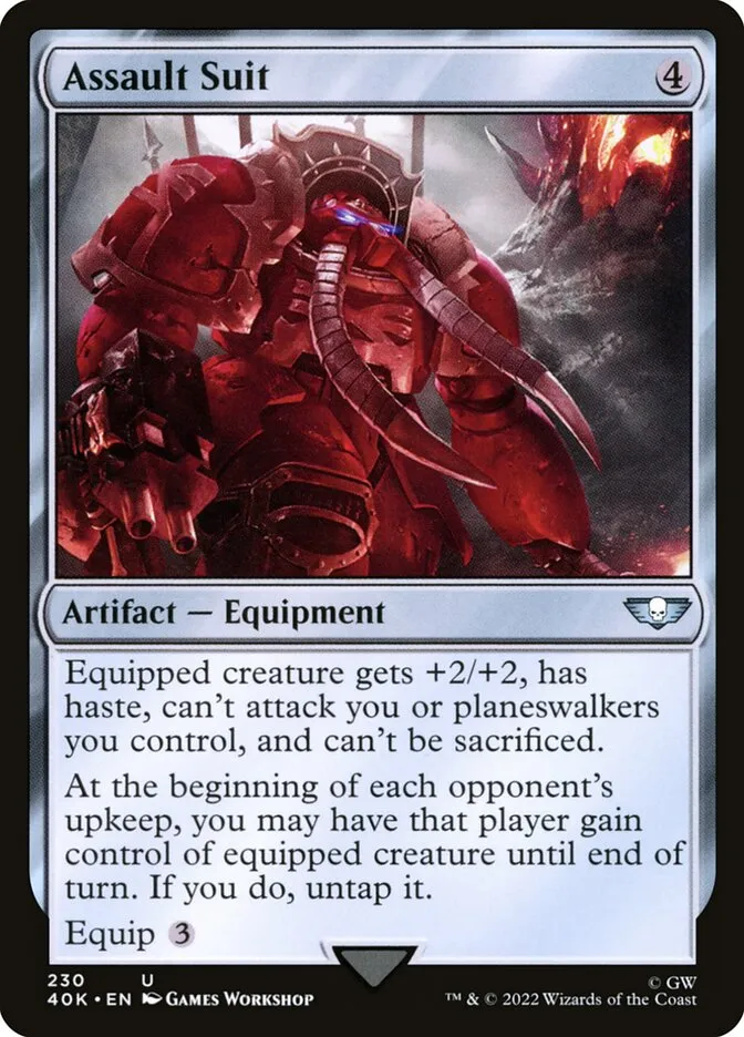 2022 Warhammer 40,000 Commander Assault Suit #230 uncommon card image