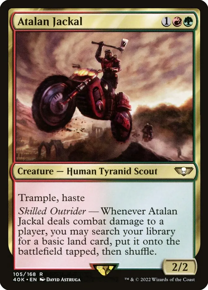 2022 Warhammer 40,000 Commander Atalan Jackal #105 rare card image