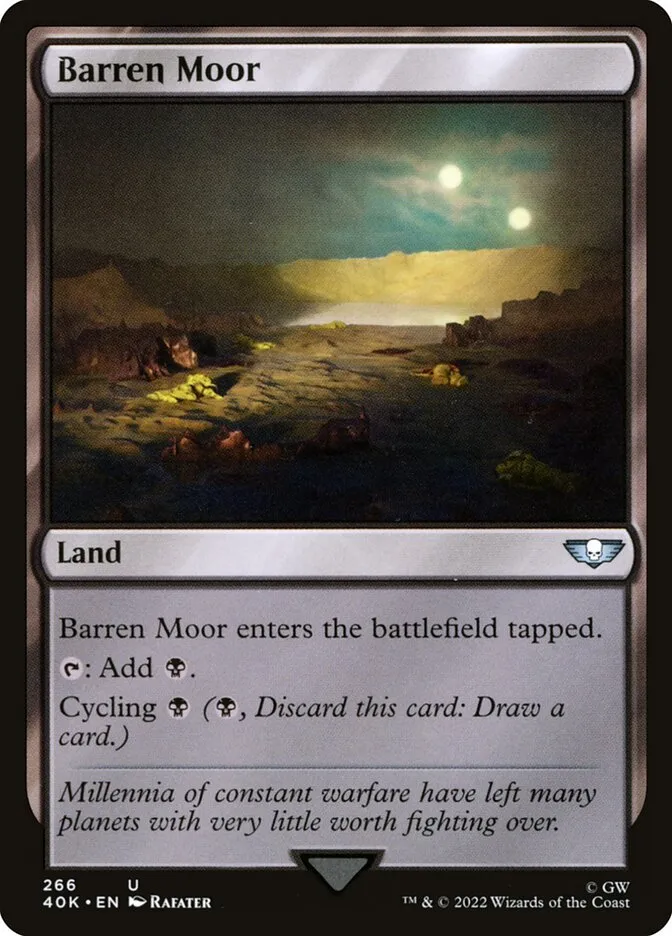 2022 Warhammer 40,000 Commander Barren Moor #266 uncommon card image
