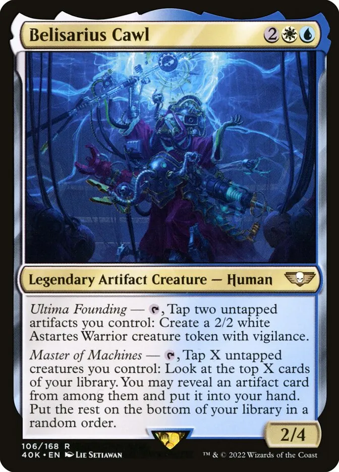 2022 Warhammer 40,000 Commander Belisarius Cawl rare #106 rare card image