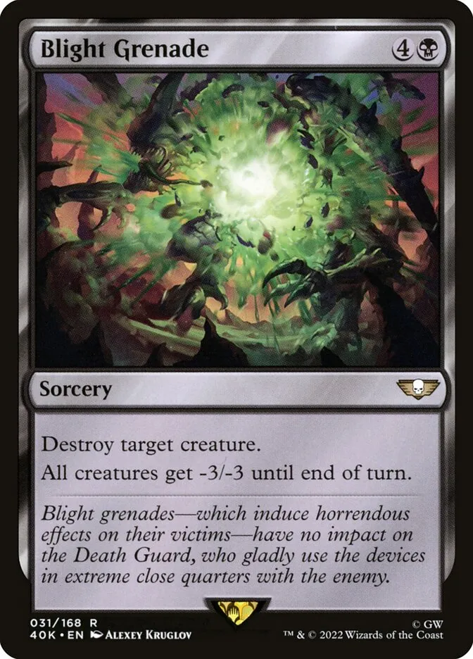 2022 Warhammer 40,000 Commander Blight Grenade rare #31 rare card image