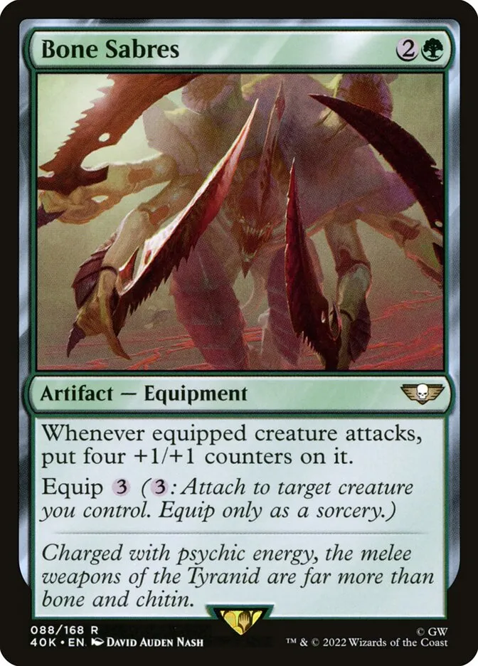 2022 Warhammer 40,000 Commander Bone Sabres #88 rare card image