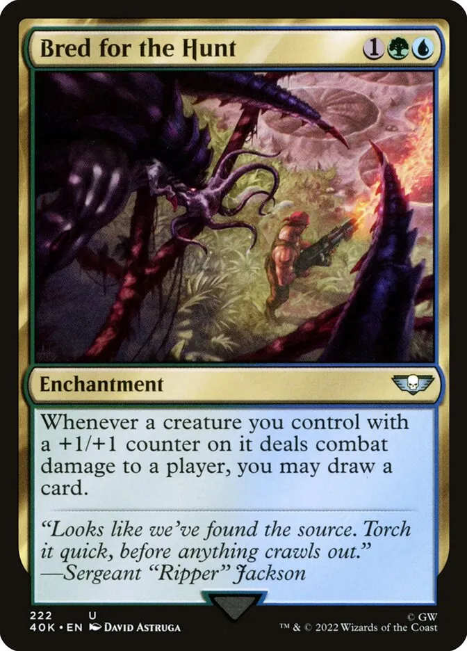2022 Warhammer 40,000 Commander Bred for the Hunt #222 uncommon card image