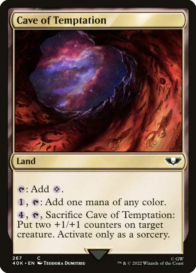 2022 Warhammer 40,000 Commander Cave of Temptation #267 common card image