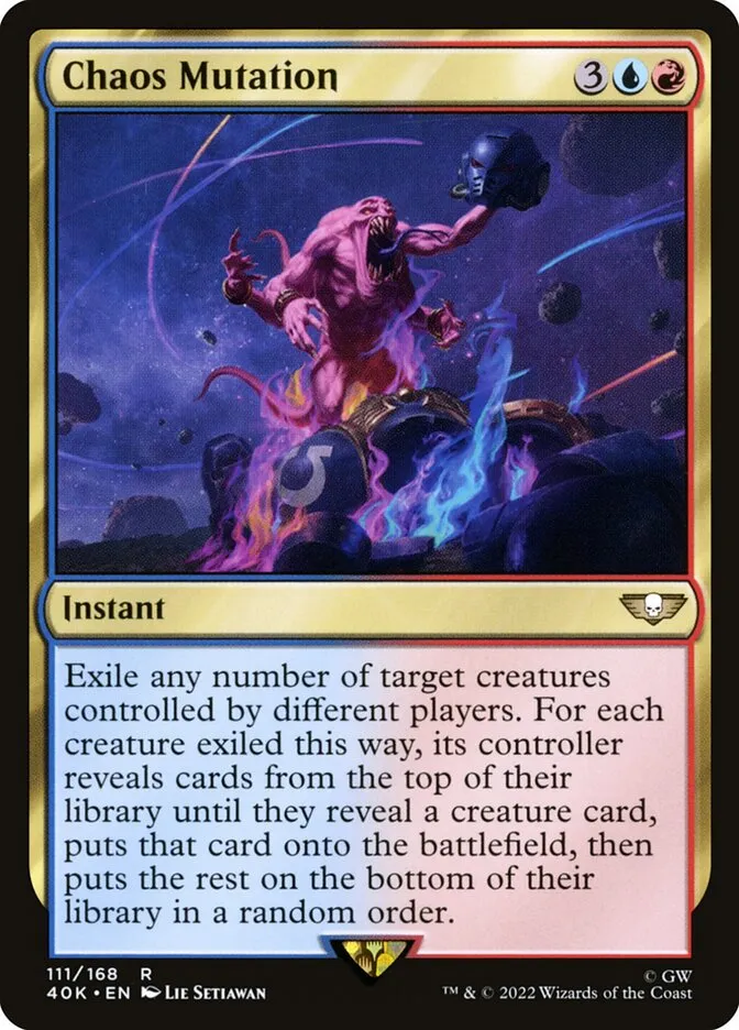 2022 Warhammer 40,000 Commander Chaos Mutation #111 rare card image