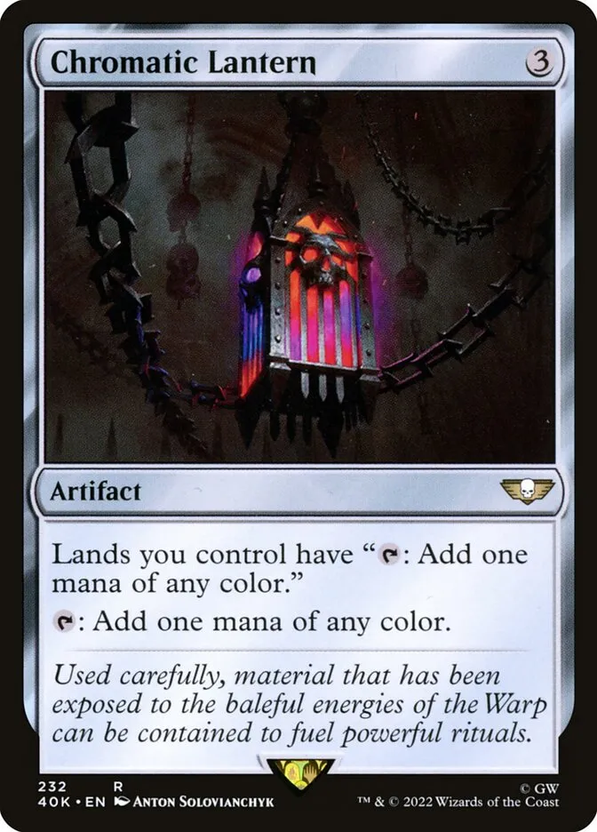 2022 Warhammer 40,000 Commander Chromatic Lantern #232 rare card image