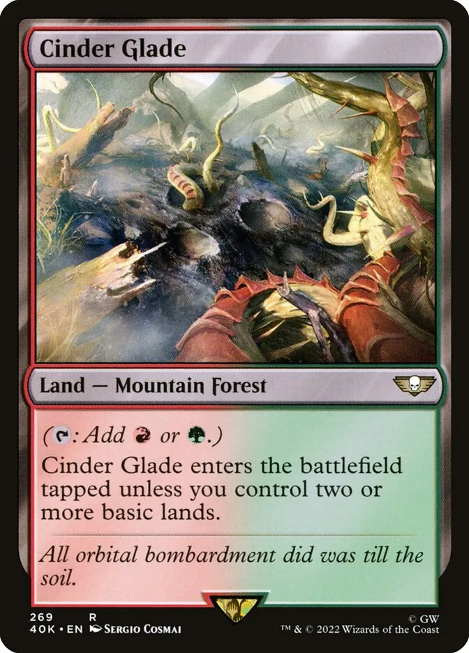 2022 Warhammer 40,000 Commander Cinder Glade #269 rare card image