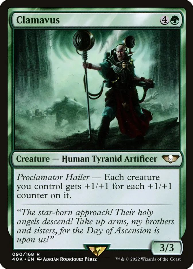 2022 Warhammer 40,000 Commander Clamavus #90 rare card image