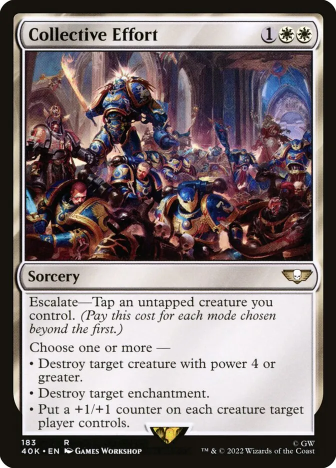 2022 Warhammer 40,000 Commander Collective Effort #183 rare card image