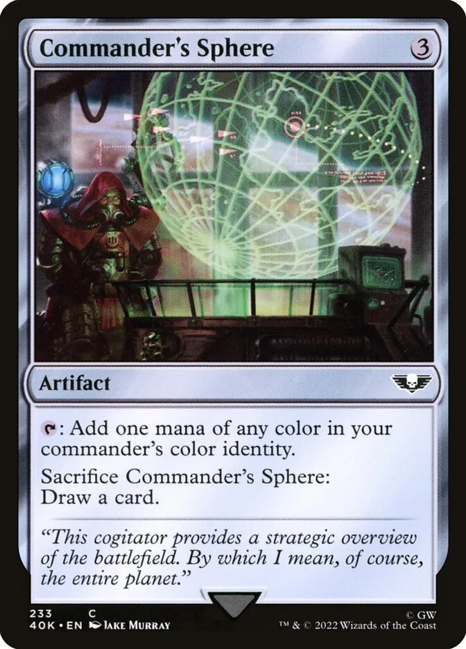 2022 Warhammer 40,000 Commander Commander's Sphere common #233 common card image