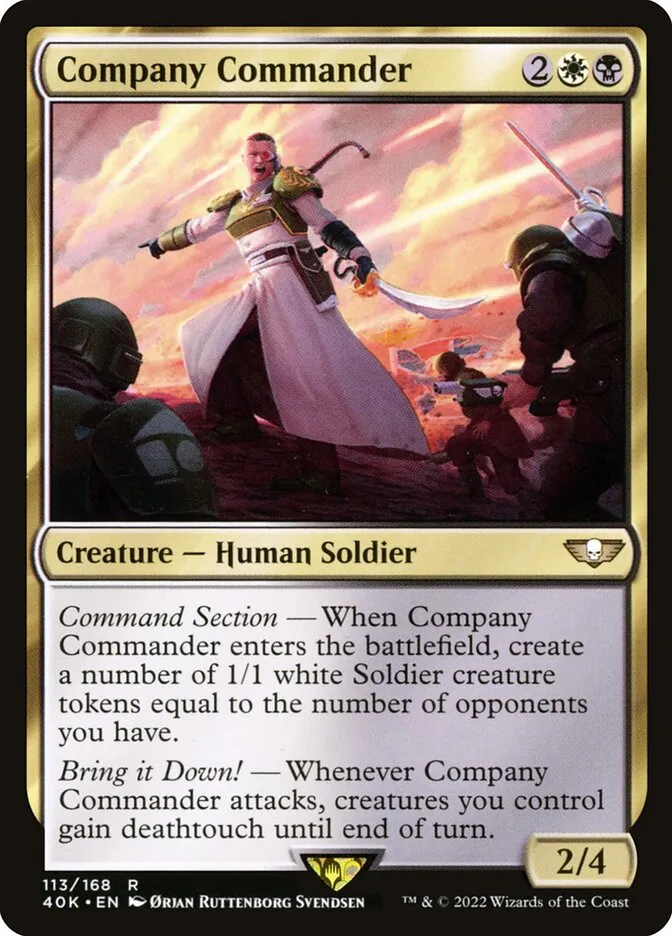 2022 Warhammer 40,000 Commander Company Commander #113 rare card image