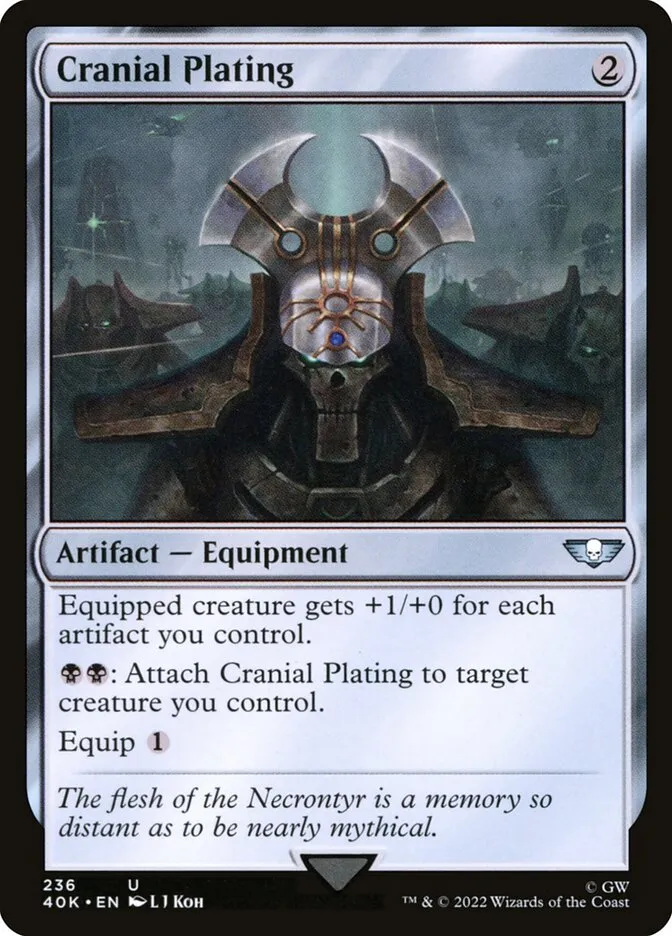 2022 Warhammer 40,000 Commander Cranial Plating uncommon #236 uncommon card image