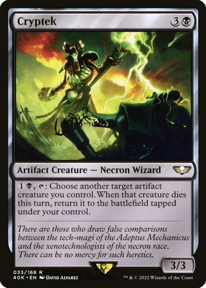 2022 Warhammer 40,000 Commander Cryptek rare #33 rare card image