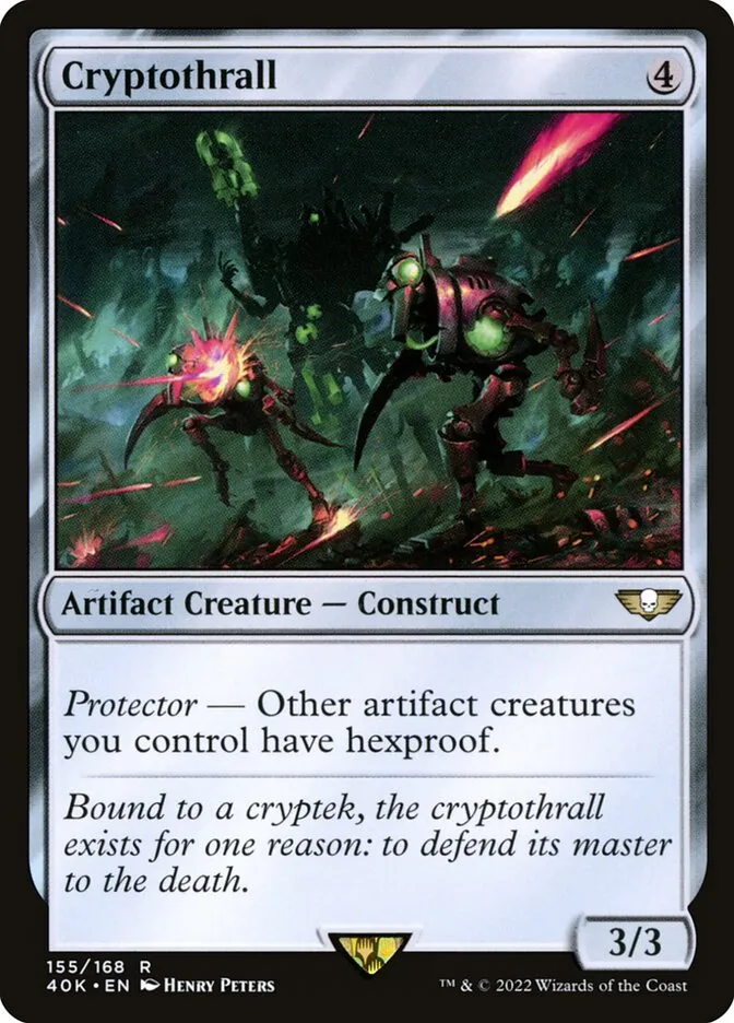 2022 Warhammer 40,000 Commander Cryptothrall rare #155 rare card image