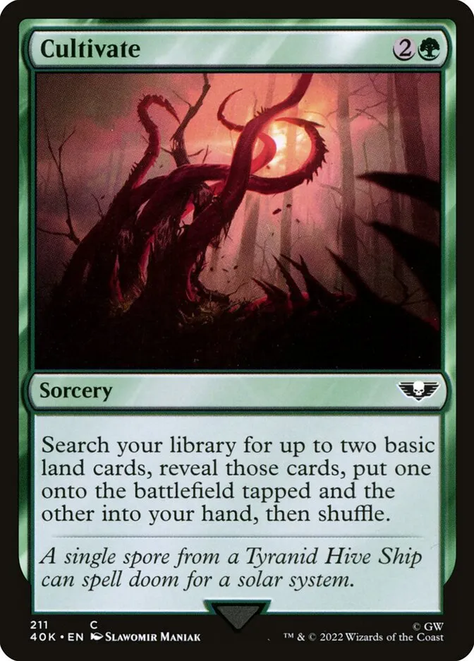 2022 Warhammer 40,000 Commander Cultivate #211 common card image