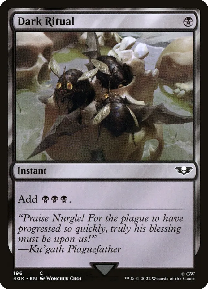 2022 Warhammer 40,000 Commander Dark Ritual common #196 common card image