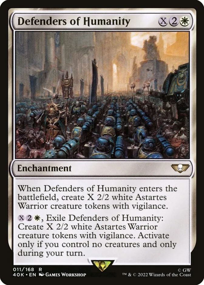 2022 Warhammer 40,000 Commander Defenders of Humanity rare #11 rare card image
