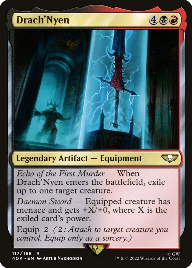 2022 Warhammer 40,000 Commander Drach'Nyen #117 rare card image