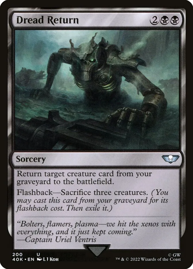 2022 Warhammer 40,000 Commander Dread Return uncommon #200 uncommon card image
