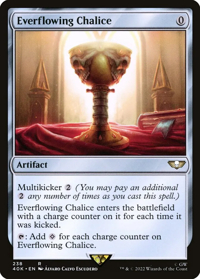 2022 Warhammer 40,000 Commander Everflowing Chalice #238 rare card image