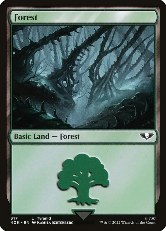 2022 Warhammer 40,000 Commander Forest common #317 common card image