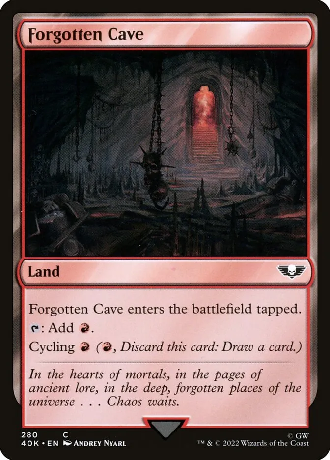 2022 Warhammer 40,000 Commander Forgotten Cave common #280 common card image