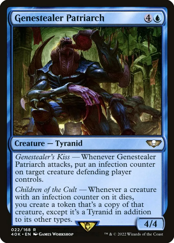 2022 Warhammer 40,000 Commander Genestealer Patriarch rare #22 rare card image