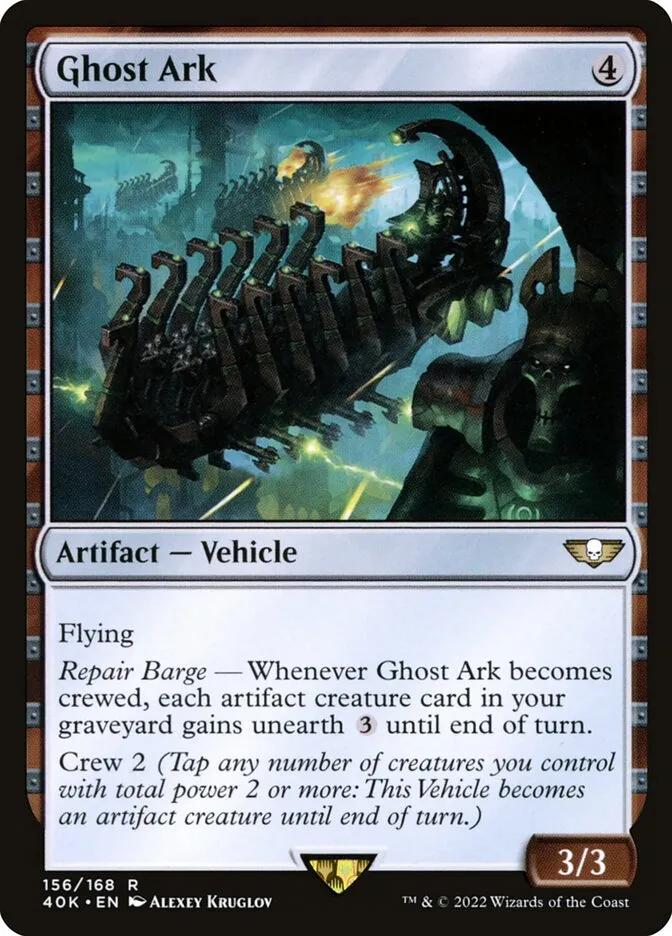 2022 Warhammer 40,000 Commander Ghost Ark #156 rare card image