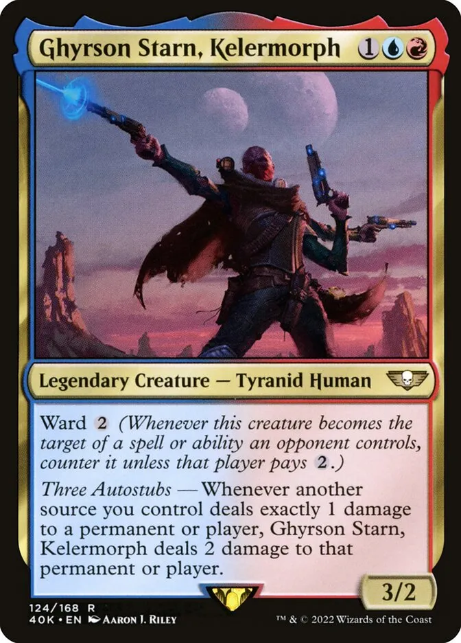 2022 Warhammer 40,000 Commander Ghyrson Starn, Kelermorph #124 rare card image