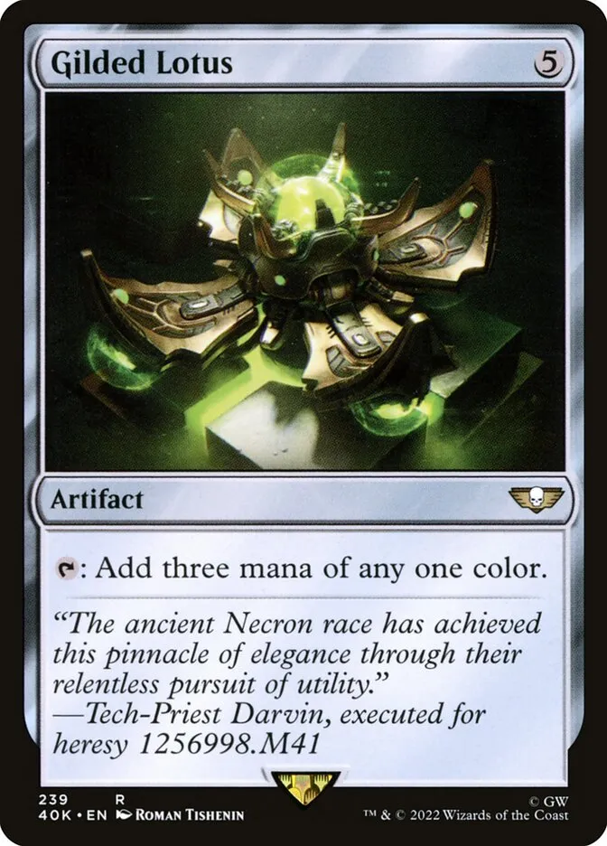 2022 Warhammer 40,000 Commander Gilded Lotus #239 rare card image