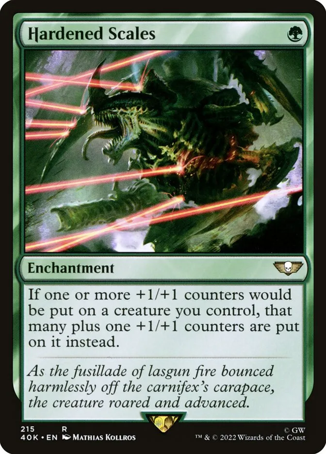 2022 Warhammer 40,000 Commander Hardened Scales #215 rare card image