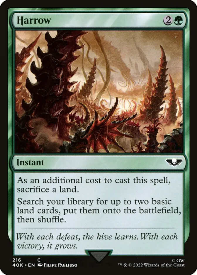 2022 Warhammer 40,000 Commander Harrow #216 common card image
