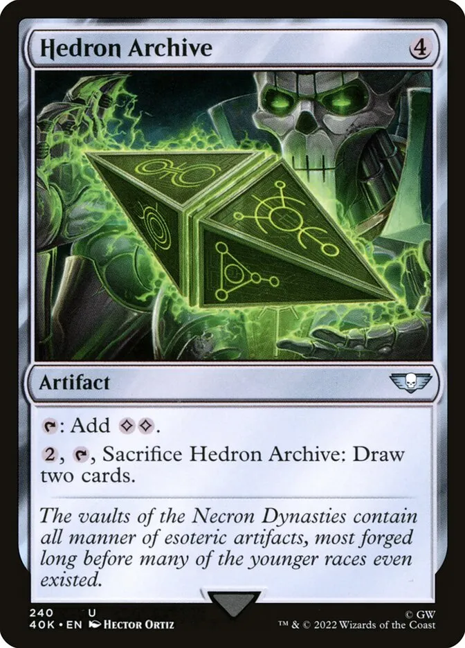 2022 Warhammer 40,000 Commander Hedron Archive #240 uncommon card image