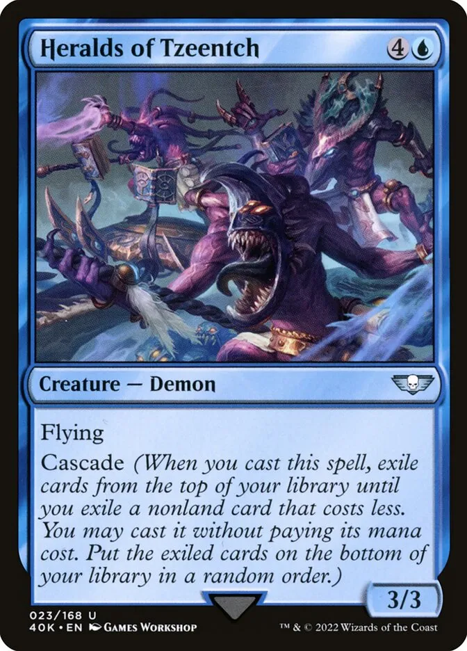 2022 Warhammer 40,000 Commander Heralds of Tzeentch uncommon #23 uncommon card image