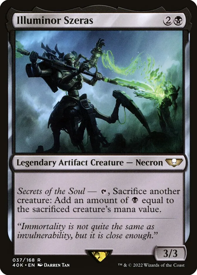 2022 Warhammer 40,000 Commander Illuminor Szeras rare #37 rare card image