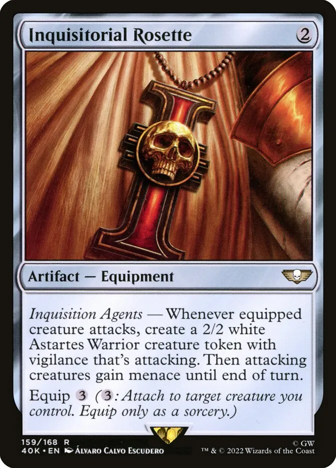 2022 Warhammer 40,000 Commander Inquisitorial Rosette #159 rare card image