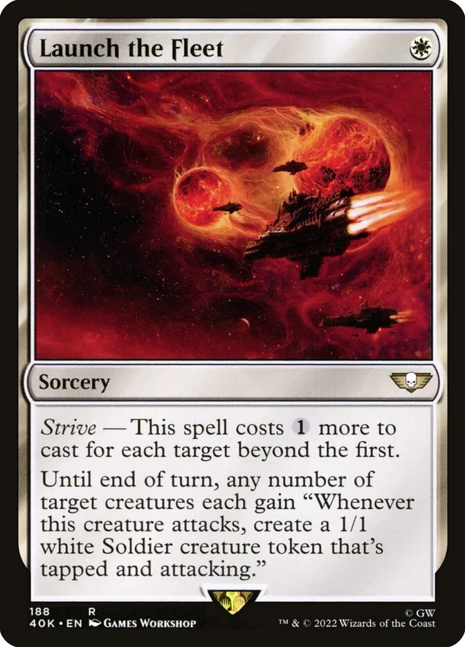2022 Warhammer 40,000 Commander Launch the Fleet #188 rare card image