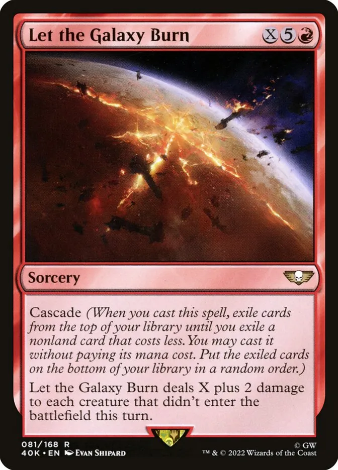 2022 Warhammer 40,000 Commander Let the Galaxy Burn #81 rare card image