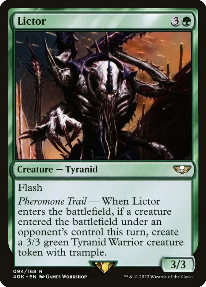 2022 Warhammer 40,000 Commander Lictor #94 rare card image