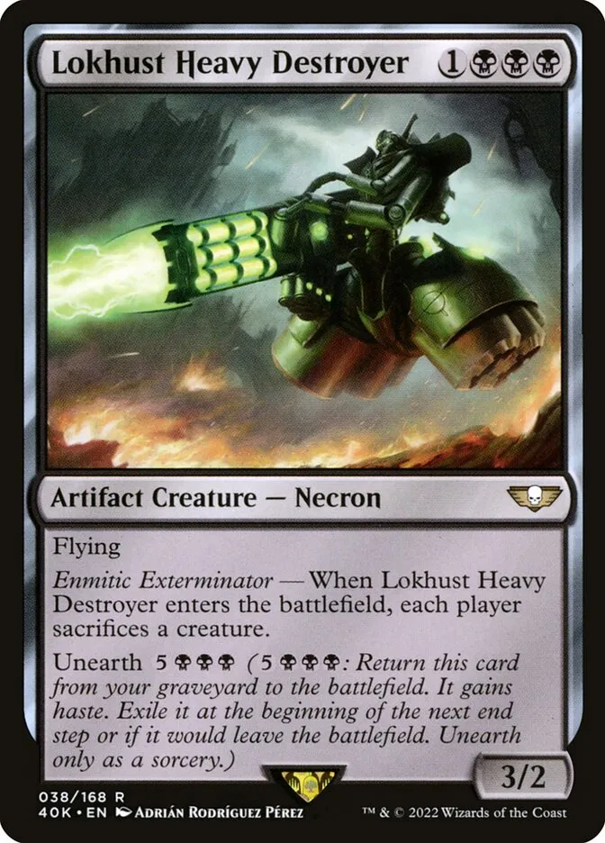 2022 Warhammer 40,000 Commander Lokhust Heavy Destroyer rare #38 rare card image