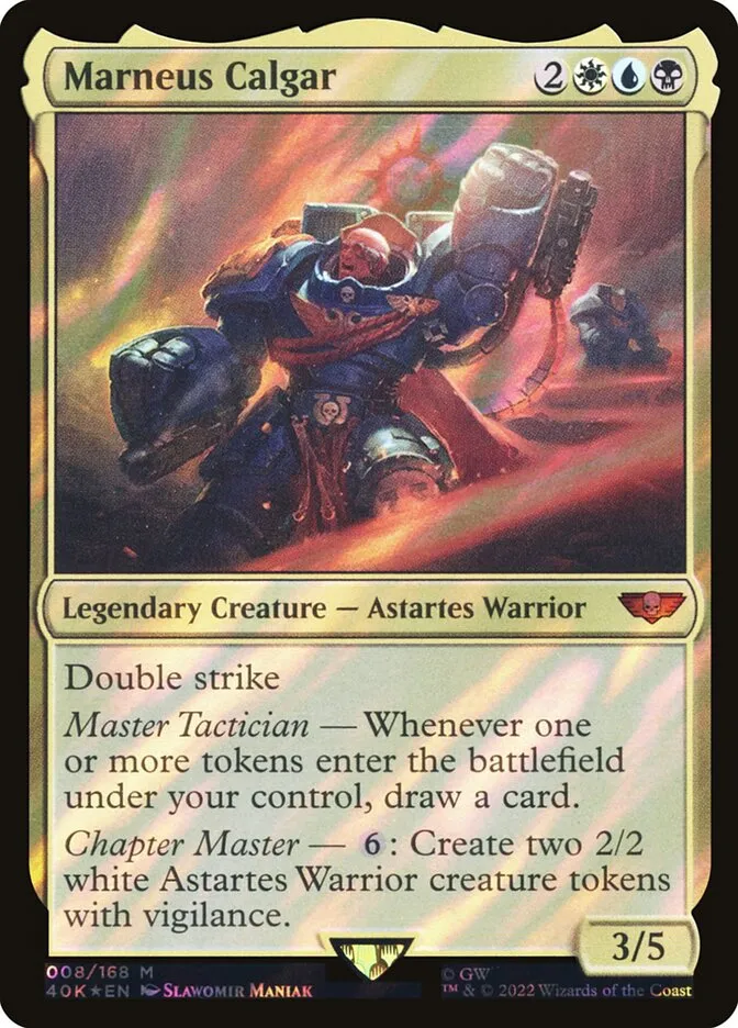 2022 Warhammer 40,000 Commander Marneus Calgar mythic #8 mythic card image
