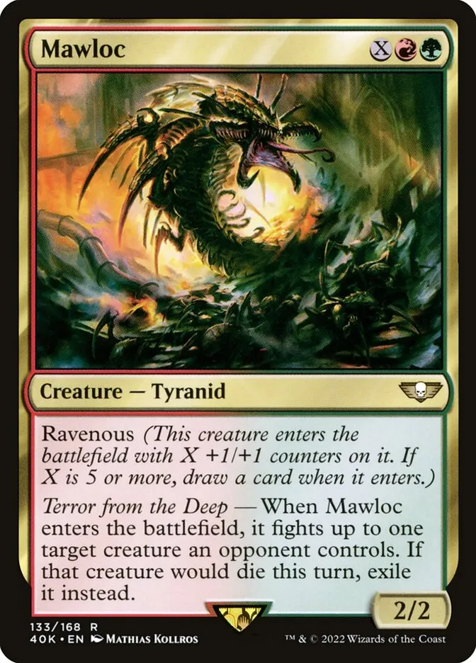 2022 Warhammer 40,000 Commander Mawloc #133 rare card image