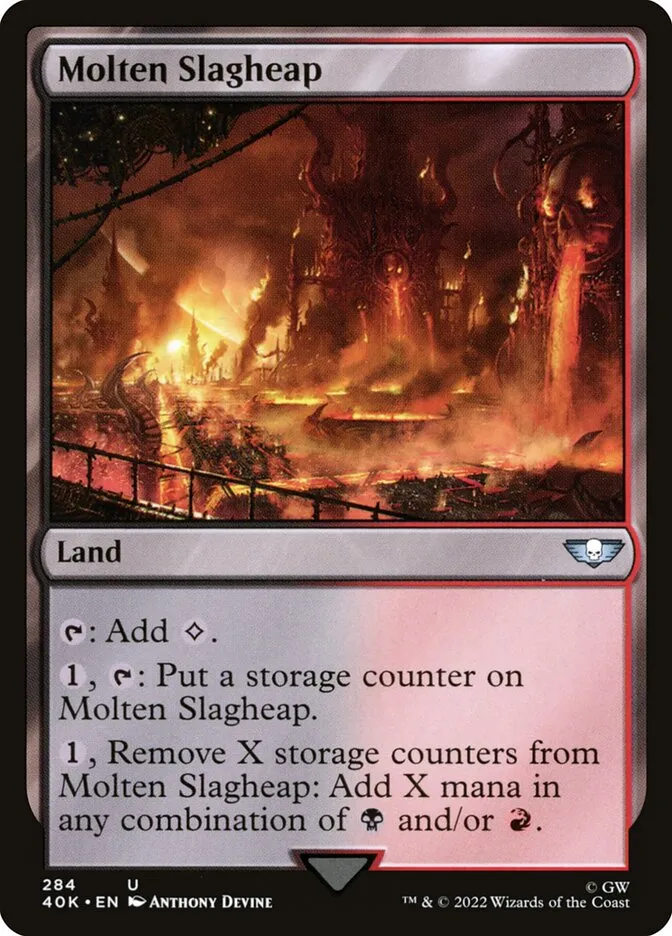 2022 Warhammer 40,000 Commander Molten Slagheap #284 uncommon card image