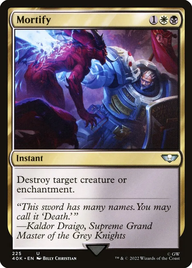 2022 Warhammer 40,000 Commander Mortify uncommon #225 uncommon card image