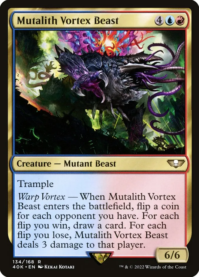 2022 Warhammer 40,000 Commander Mutalith Vortex Beast #134 rare card image