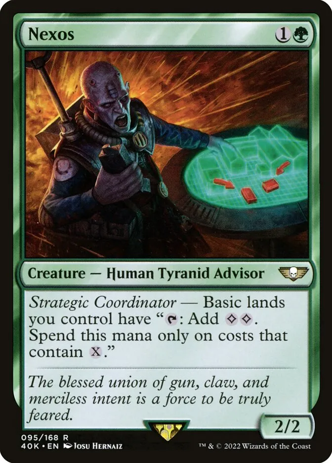2022 Warhammer 40,000 Commander Nexos #95 rare card image